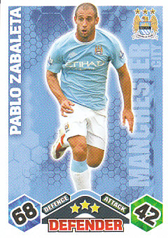 Pablo Zabaleta Manchester City 2009/10 Topps Match Attax #203